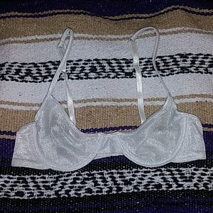 Calvin Klein shimmery silver bra